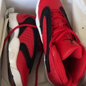 Jordan Red and Black Women's Sneakers
